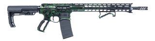 F1 Firearms BDRX-15 .223 Wylde Rifle with 16" Barrel, Green Galaxy Polish Anodized Finish, 30-Round Capacity