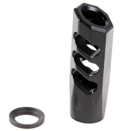 F1 Firearms 5.56 Angle Faced Compensating Black Nitride Muzzle Brake for Enhanced Recoil Control - Accessories | Rare Breed Triggers FRT - 15