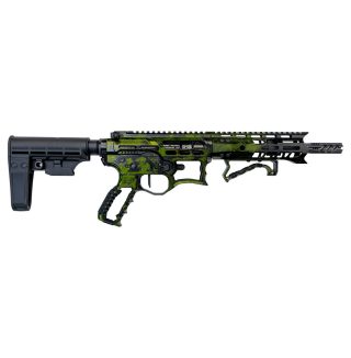 F1 BDRX-15 223 Wylde Pistol with 7.5" Barrel, Tippmann Brace, XS7M Handguard in Green Galaxy Finish - 30 Round Capacity