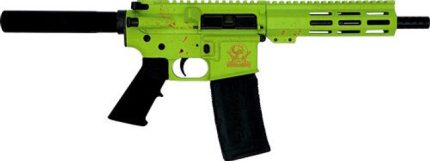 AR-15 Pistol in 5.56 NATO / .223 Remington with 7.5" Nitride Barrel and Zombie Splatter Finish, Includes 30-Round Magazine - Handguns | Rare Breed Triggers FRT - 15