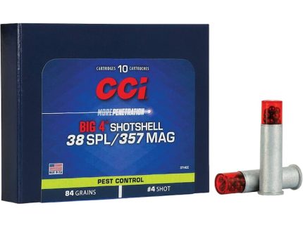 CCI Big 4 Shotshell 38 Special Ammo 84 Grain Lead Shot - 200 Rounds Box for Glock and Compatible Firearms - Handguns | Rare Breed Triggers FRT - 15