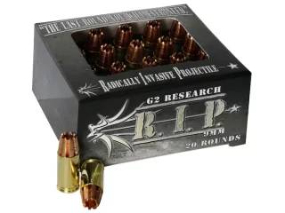 G2 Research R.I.P. 9mm Luger Ammunition - 92 Grain Fragmenting Hollow Point Lead-Free Box of 100 Rounds