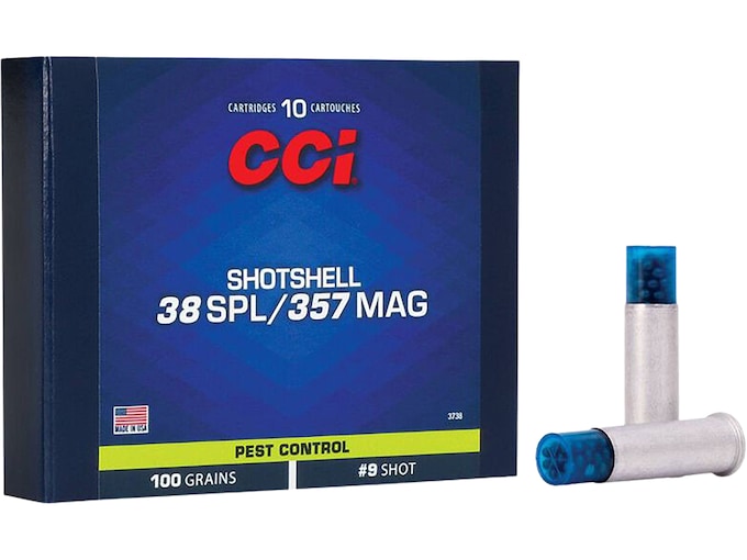 CCI Shotshell 38 Special Ammunition - 100 Grain Lead Shot, 200 Rounds for Glock and Compatible Firearms