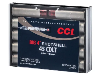 CCI Big 4 Shotshell 45 Colt Ammo 140 Grain Lead Shot - 200 Rounds Box - Ammo | Rare Breed Triggers FRT - 15