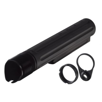 Enhanced AR-15 Buffer Tube with Ratchet Lock Castle Nut and End Plate - Mil-Spec - RIFLES | Rare Breed Triggers FRT - 15