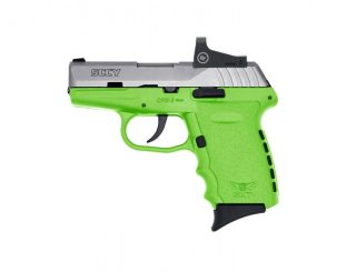 SCCY CPX-2 9mm Pistol with CTS-1500 Red Dot Sight in Lime Green