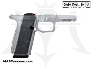 Geisler Defence 80% 19X V2 Pistol Frame Kit with Rails and Jig - Translucent Polymer