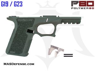 Polymer80 BKC76 76% Bridge Frame Kit - G19/G23 Compatible - Cerakote OD Green Finish