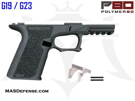 Polymer80 76% Bridge Frame GCA Compliant Compact G19/G23 Frame Kit - Cerakote Sniper Gray - Accessories | Rare Breed Triggers FRT - 15