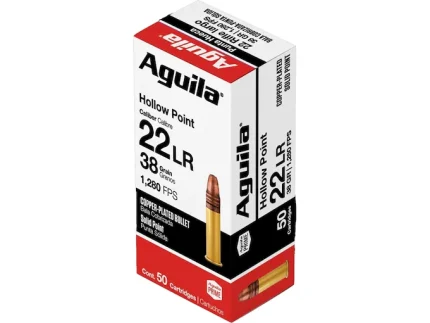 Aguila Super Extra High Velocity 22LR Ammo 38 Grain Plated Hollow Point - Accessories | Rare Breed Triggers FRT - 15