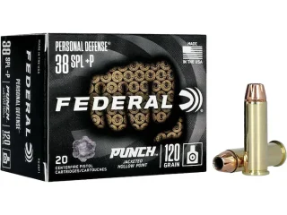 Federal Personal Defense Punch 38 Special +P Ammo 120 Grain Jacketed Hollow Point 200 for sale