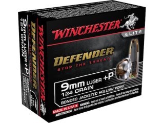 Winchester Defender 9mm Luger +P Ammo 124 Grain Winchester PDX1 Bonded Jacketed Hollow Point 200 rounds for sale