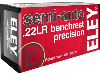 Eley Semi-Auto Benchrest Precision 22LR Ammo 40 Grain Round Nose for sale
