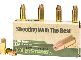 IMI 9mm Luger Ammo 115 Grain Jacketed Hollow Point for sale