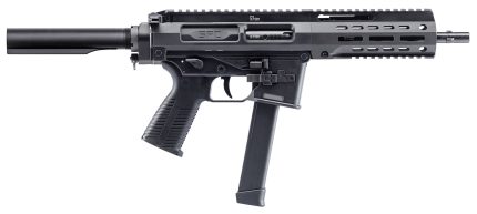 B&T Firearms 500003AB SPC9  9mm Luger 33+1 9.10″, Black, Buffer Tube Stock, Polymer Grip (OEM Mag)