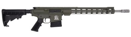 Great Lakes Firearms GL10308SSODG GLFA  308 Win 10+1 18″ Stainless Threaded Barrel, OD Green Cerakote Picatinny Rail Aluminum Receiver, 6 Position Mil-Spec Black Synthetic Stock, Mil-spec Polymer Grip