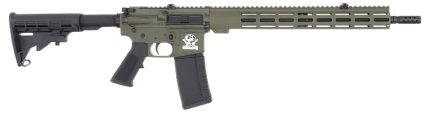 Great Lakes Firearms GL15223ODG AR-15  223 Wylde 30+1 16″ Black Nitride Threaded Barrel, OD Green Cerakote Aluminum Receiver w/Picatinny Rail, M-LOK Handguard, Black Polymer Stock, Mil-Spec Grip