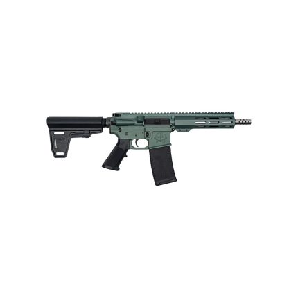 GLFA 223 Wylde Braced Pistol .223 Wylde 30rd Magazine 7.5″ Stainless Steel Charcoal Green Finish