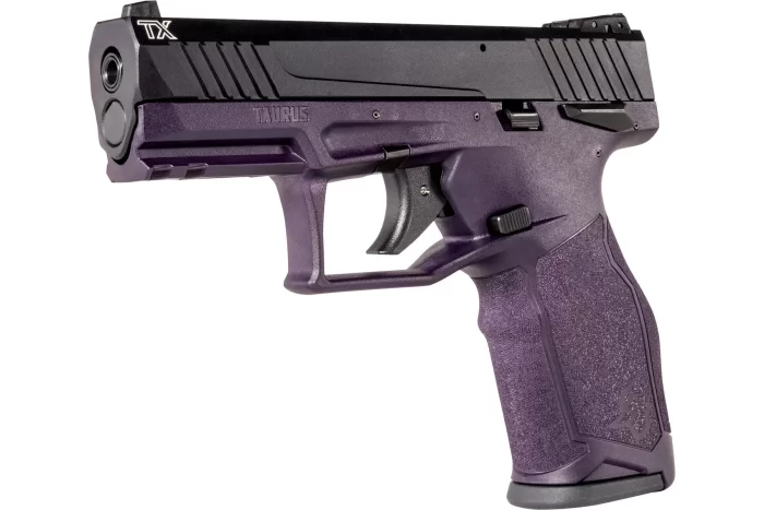 Hard Anodized Black 22 LR Purple Wine Polymer Frame 16-Round With Manual Safety