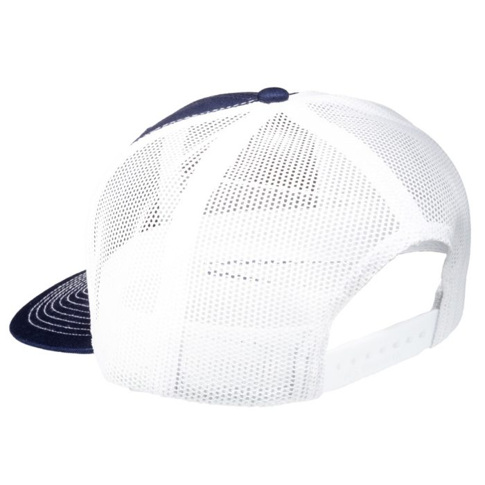 Taurus Leather Patch Logo Blue/White Mesh Hat