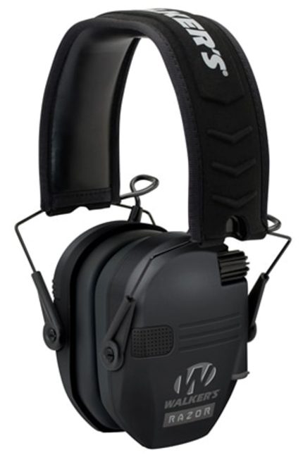 Walkers Game Ear Razor Slim Shooter Folding Electronic Earmuff 23 dB Black