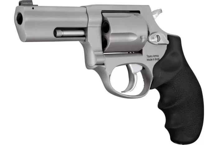 357 Mag / 38 Spl +P Matte Stainless Steel 3.00 in. Hogue Rubber Grip