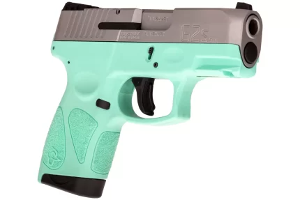 Matte Stainless / Cyan 9mm Luger Compact 7 Rds.