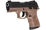 Matte Black / Brown 9mm Luger Compact 17 Rds.