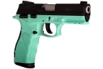 Matte Black /Cyan 9mm Luger Full Size 17 Rds.