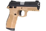 Matte Black / Tan 9mm Luger Full Size 17 Rds.