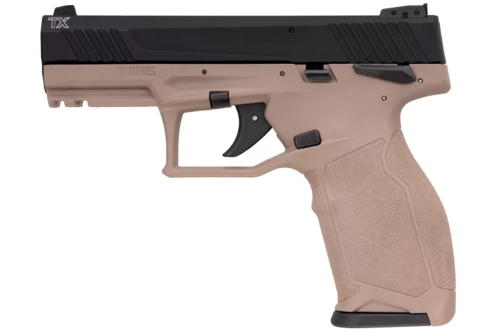 Hard Anodized Black 22 LR FDE Polymer Frame 16-Round With Manual Safety