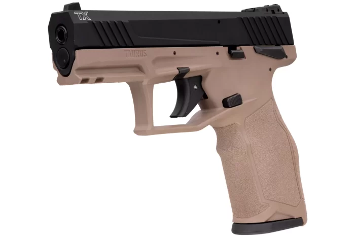 Hard Anodized Black 22 LR FDE Polymer Frame 16-Round With Manual Safety