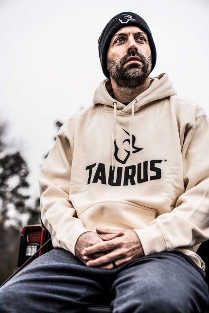 Taurus Bull Logo Black Cuff Knit Beanie