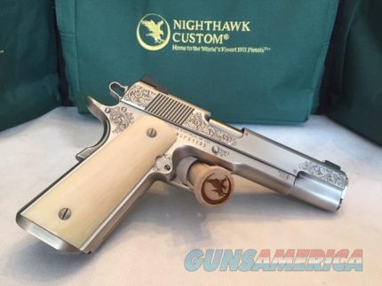 NIGHTHAWK CUSTOM ENGRAVED VIP 1911 SEMI AUTO